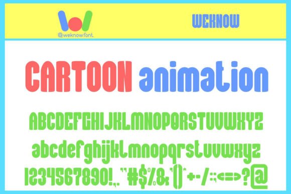 Cartoon Animation: A Playful Font for Creative Expression