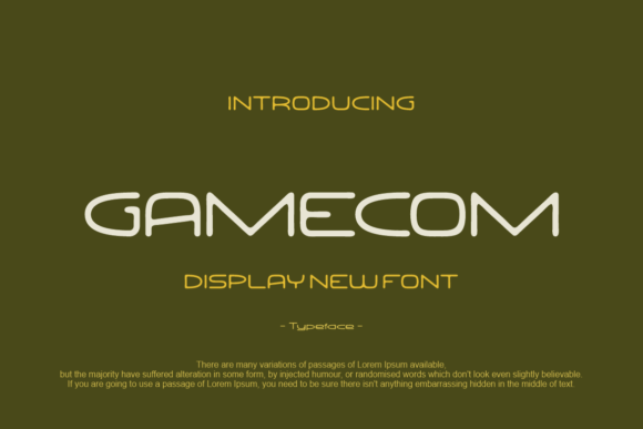 Gamecom: A Modern Display Font That Elevates Your Designs
