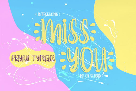 Miss You: A Playful Display Font for Creative Expression