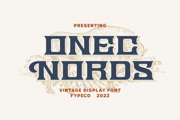 Onec Nords: A Bold Vintage Display Font for Modern Designers