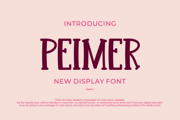 Peimer: A Whimsical Display Font That Adds Personality to Your Designs